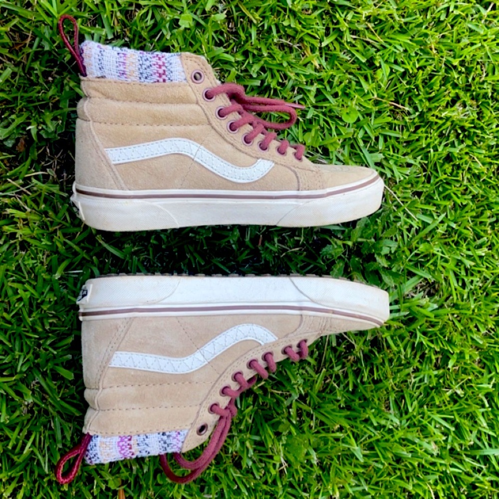 High top vans beige